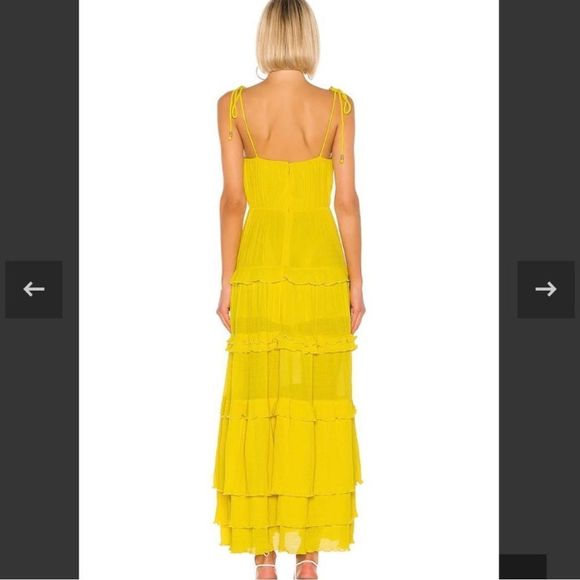 Tularosa tinsley dress revolve yellow womens dress size medium New with label - Picture 4 of 6